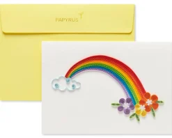 Rainbow Quilling Blank Greeting Card