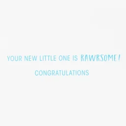 RAWRSOME Dinosaur Baby Shower Card