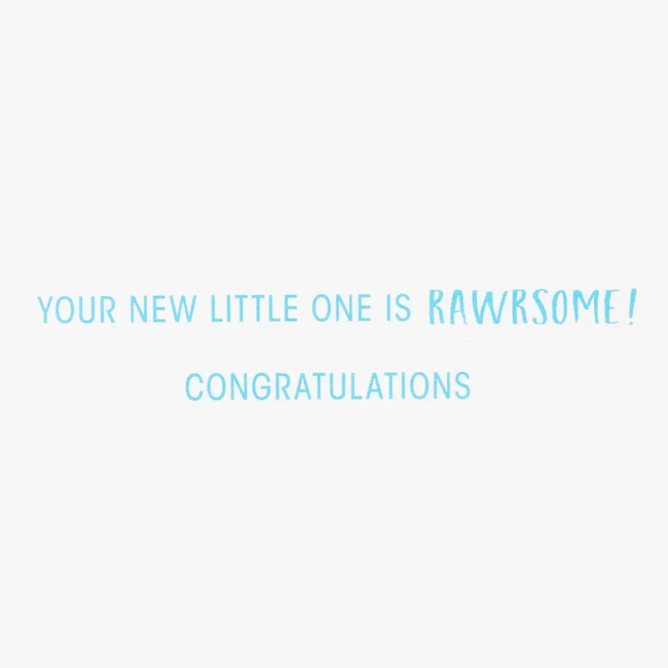 RAWRSOME Dinosaur Baby Shower Card