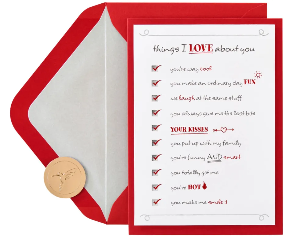 Reasons I Love You Romantic Greeting Card
