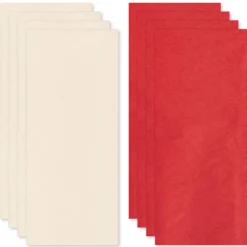Red and White Holiday Tissue Paper, 16 Sheets