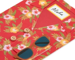 Red Hawaiian Shirt Birthday Greeting Card