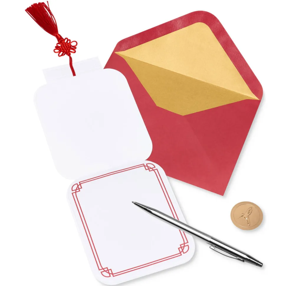 Red Lantern Blank Lunar New Year Greeting Card