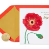 Red Poppy Birthday Greeting Card for Mom