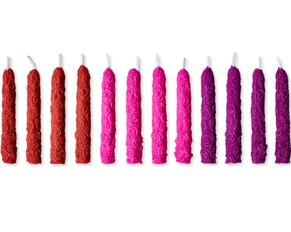 Roses Birthday Candles, 12-Count