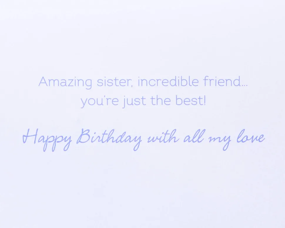 Scalloped Sister Birthday Greeting Card