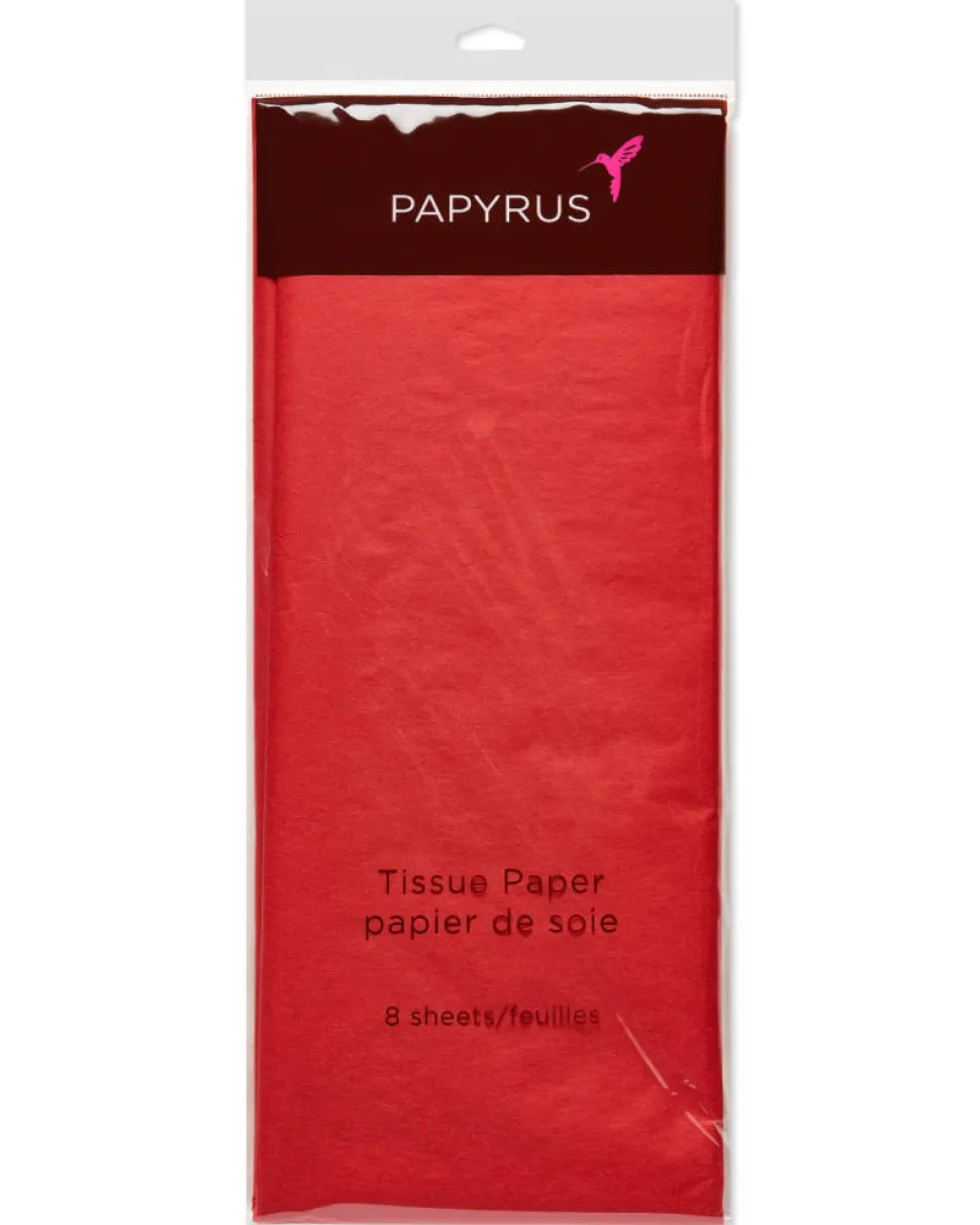 Scarlet Tissue Paper, 8 Sheets