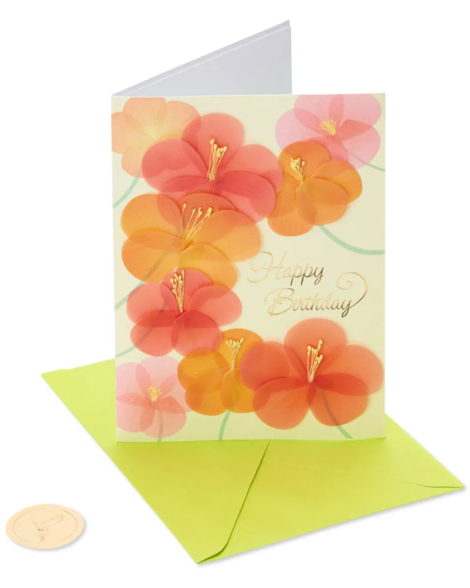 Scattered Flowers Birthday Greeting Card
