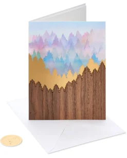 Scenic Mountain Thinking of You Blank Greeting Card