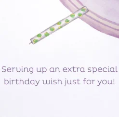 Serving Up a Birthday Wish Birthday Greeting Card – Designed by Bella Pilar