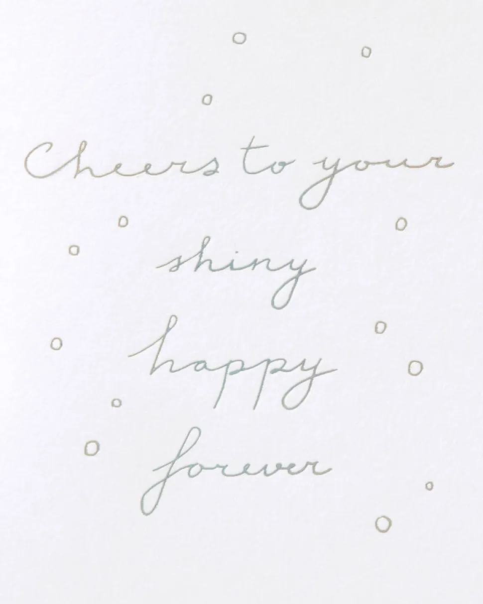 Shiny Happy Forever Wedding Greeting Card