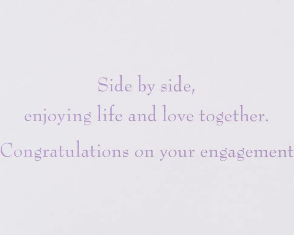 Side by Side Engagement Greeting Card