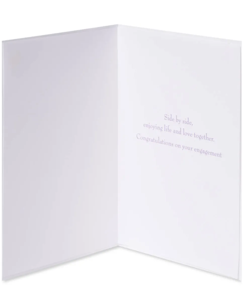 Side by Side Engagement Greeting Card