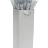 Silver Glitter 14″ Holiday Beverage Gift Bag with Tissue Paper, 1 Bag, 4 Sheets