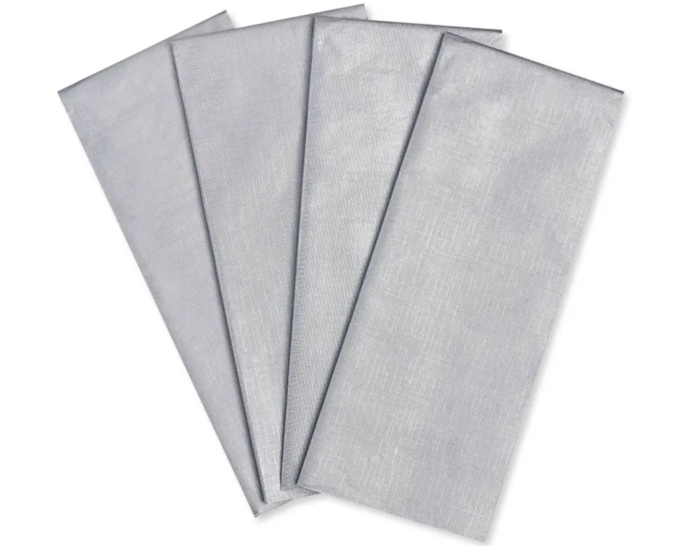 Silver Tissue Paper, 4-Sheets