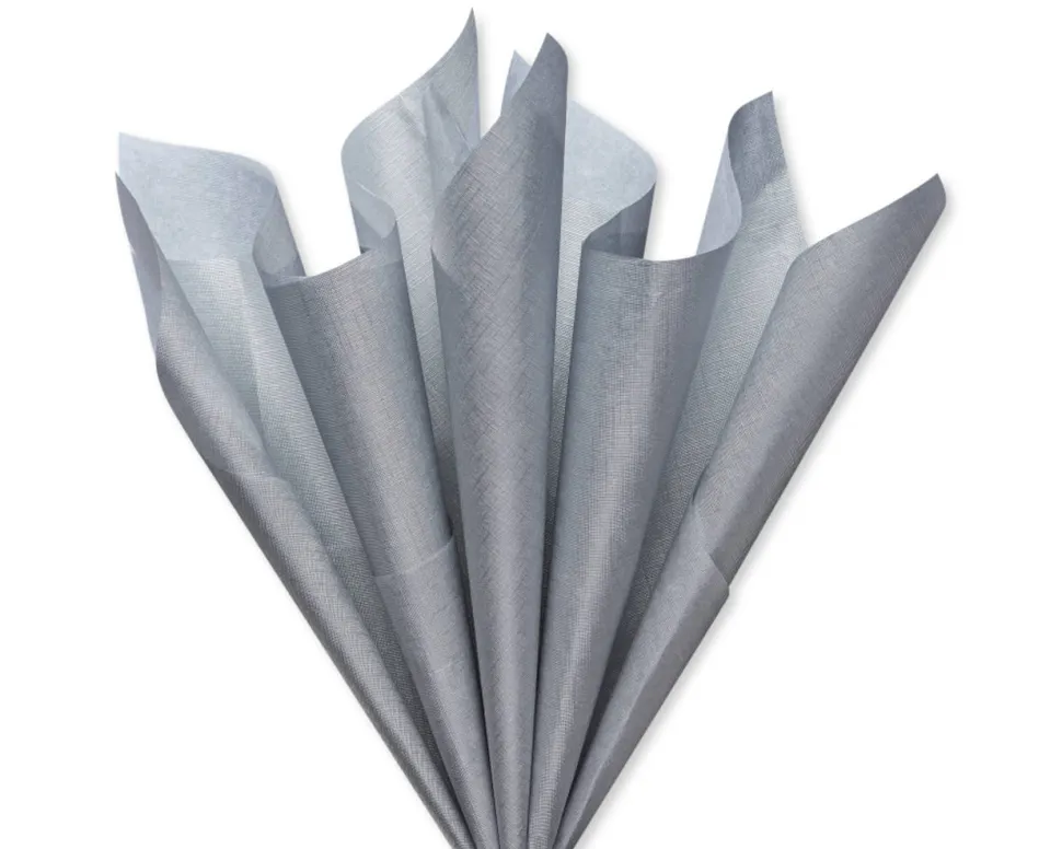 Silver Tissue Paper, 4-Sheets