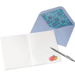 Snake and Flowers Blank Greeting Card