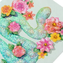 Snake and Flowers Blank Greeting Card