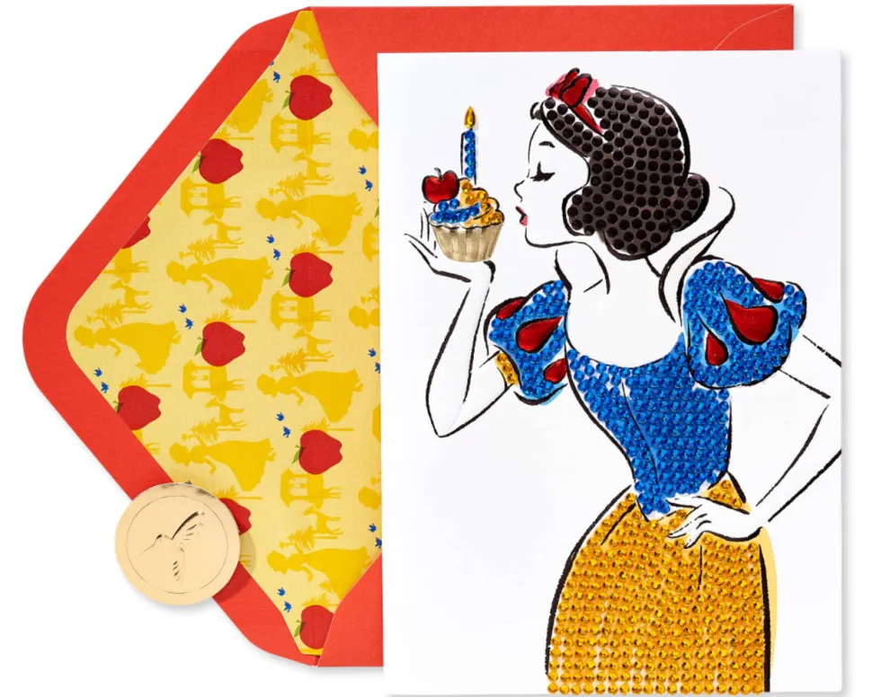 Snow White With Cupcake Birthday Greeting Card