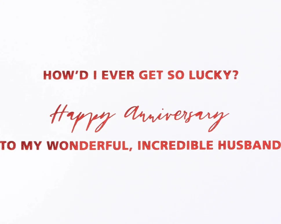 So Lucky Anniversary Greeting Card for Husband