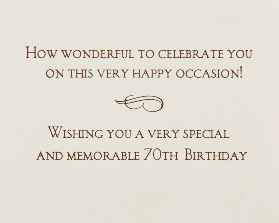Sparkle Balloons 70th Birthday Greeting Card