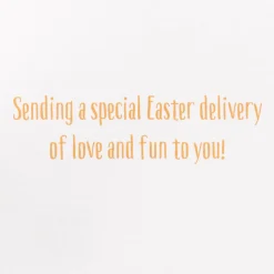 Special Easter Delivery Easter Greeting Card with Bunny Finger Puppet