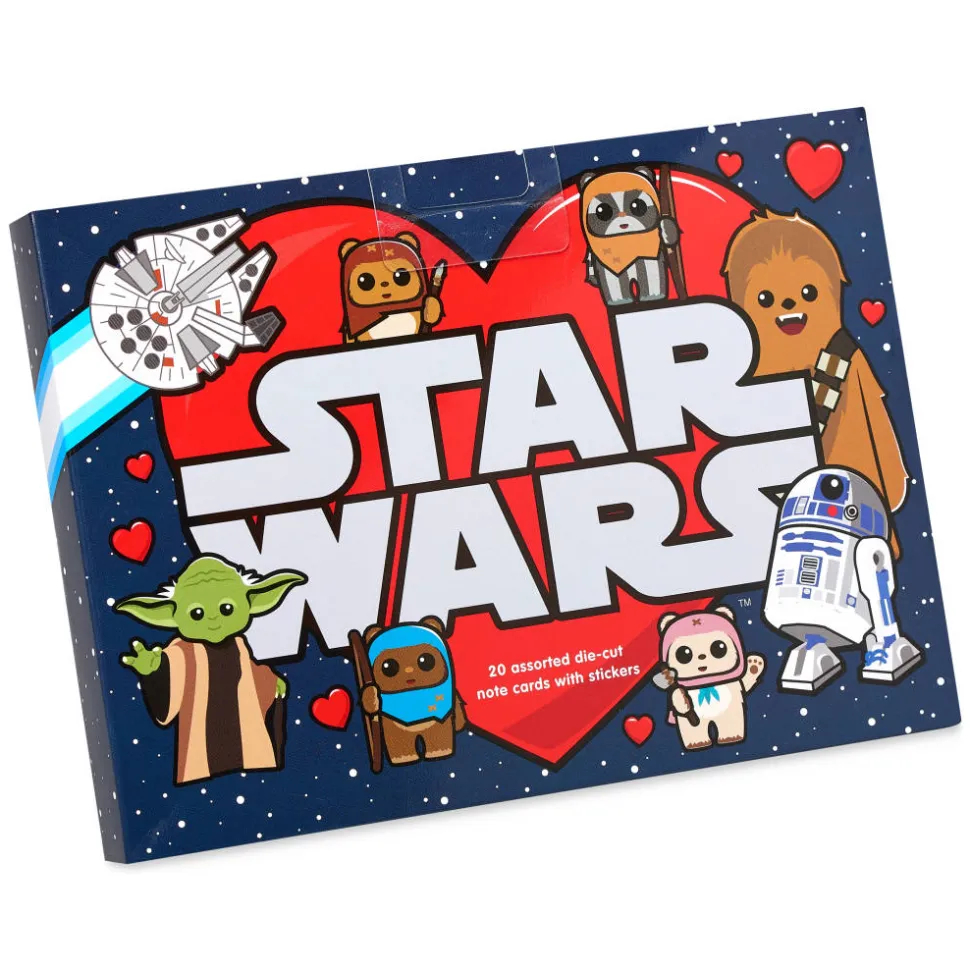 Star Wars Blank Valentines Day Cards and Stickers for Kids, 20-Count
