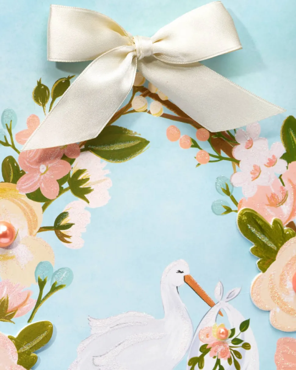 Stork with Baby Large Baby Gift Bag, 1 Bag