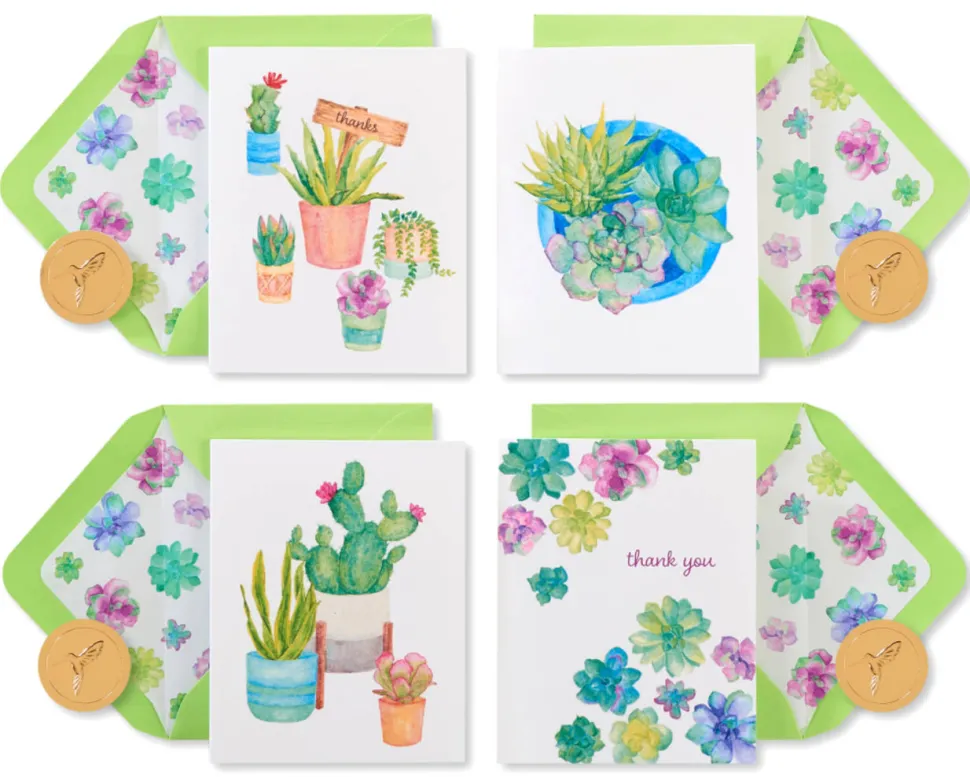 Succulent Thank You Cards with Envelopes, 20-Count