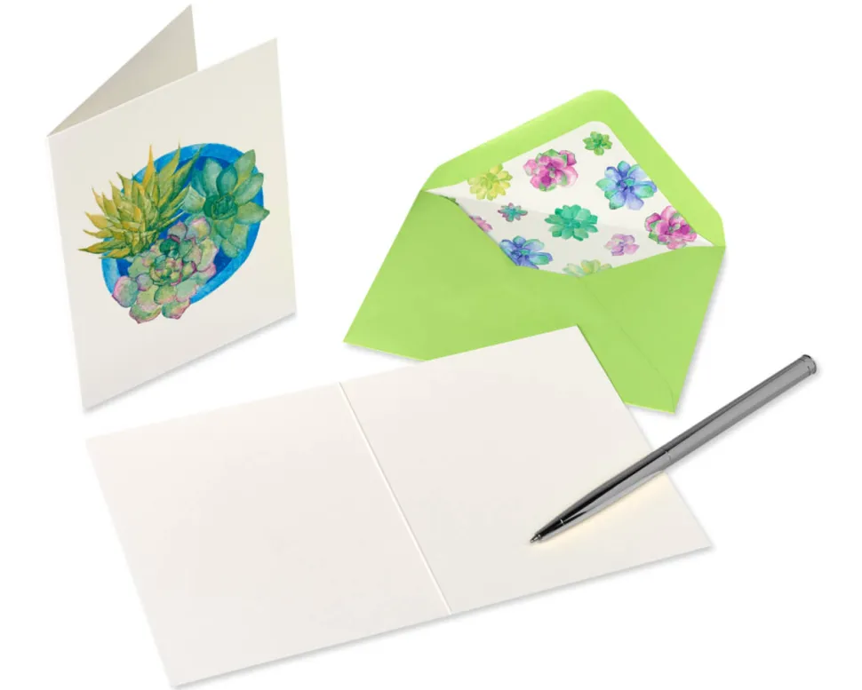 Succulent Thank You Cards with Envelopes, 20-Count