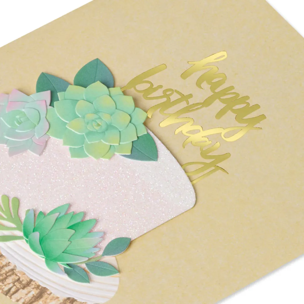 Succulents Birthday Greeting Card