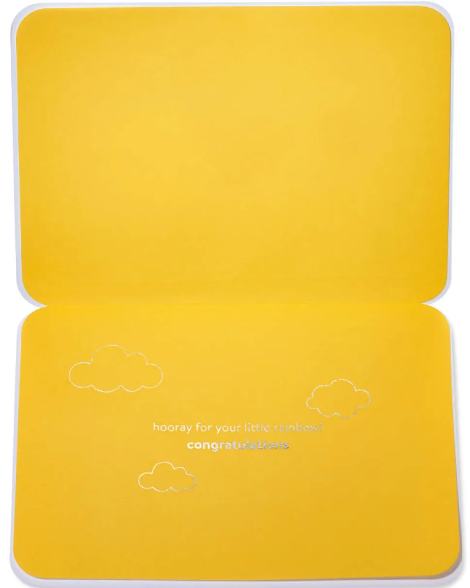 Sun And Cloud Stroller New Baby Greeting Card