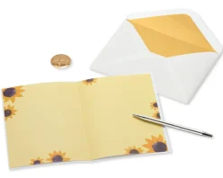 Sunflower Girl Blank Greeting Card