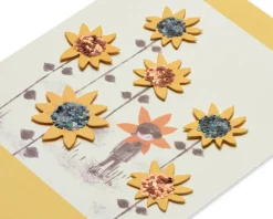 Sunflower Girl Blank Greeting Card