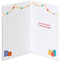 Super Rawr-some Dinosaur Christmas Greeting Card for Kids