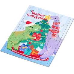 Super Rawr-some Dinosaur Christmas Greeting Card for Kids