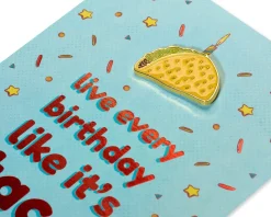 Taco Pin Birthday Greeting Card