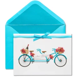 Tandem Bike Wedding Greeting Card