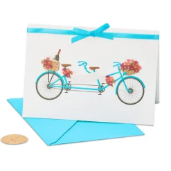 Tandem Bike Wedding Greeting Card