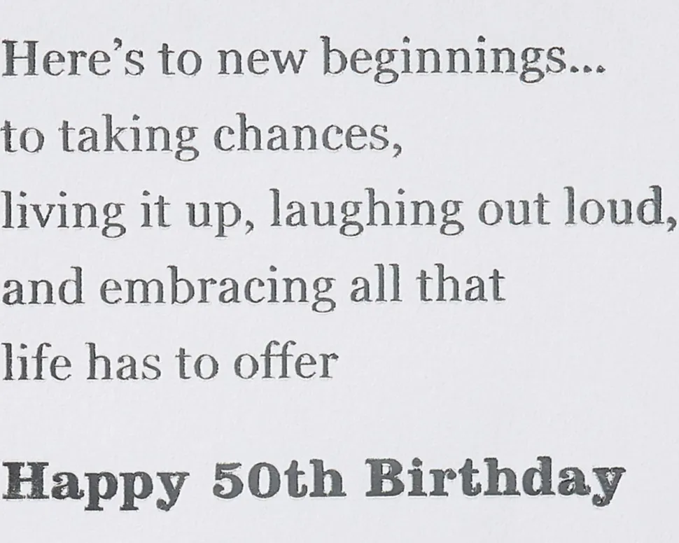 50th Birthday Greeting Card