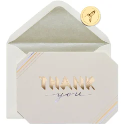 Thank You Lettering Blank Thank You Greeting Card