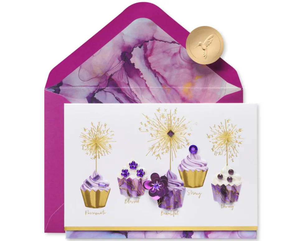 The Highest Regards Birthday Cupcake Greeting Card