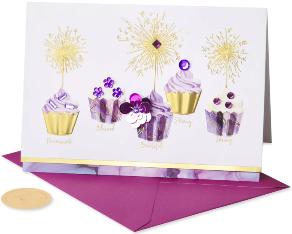 The Highest Regards Birthday Cupcake Greeting Card