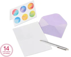 Tie Dye Dots Boxed Thank You Cards and Envelopes, 14-Count