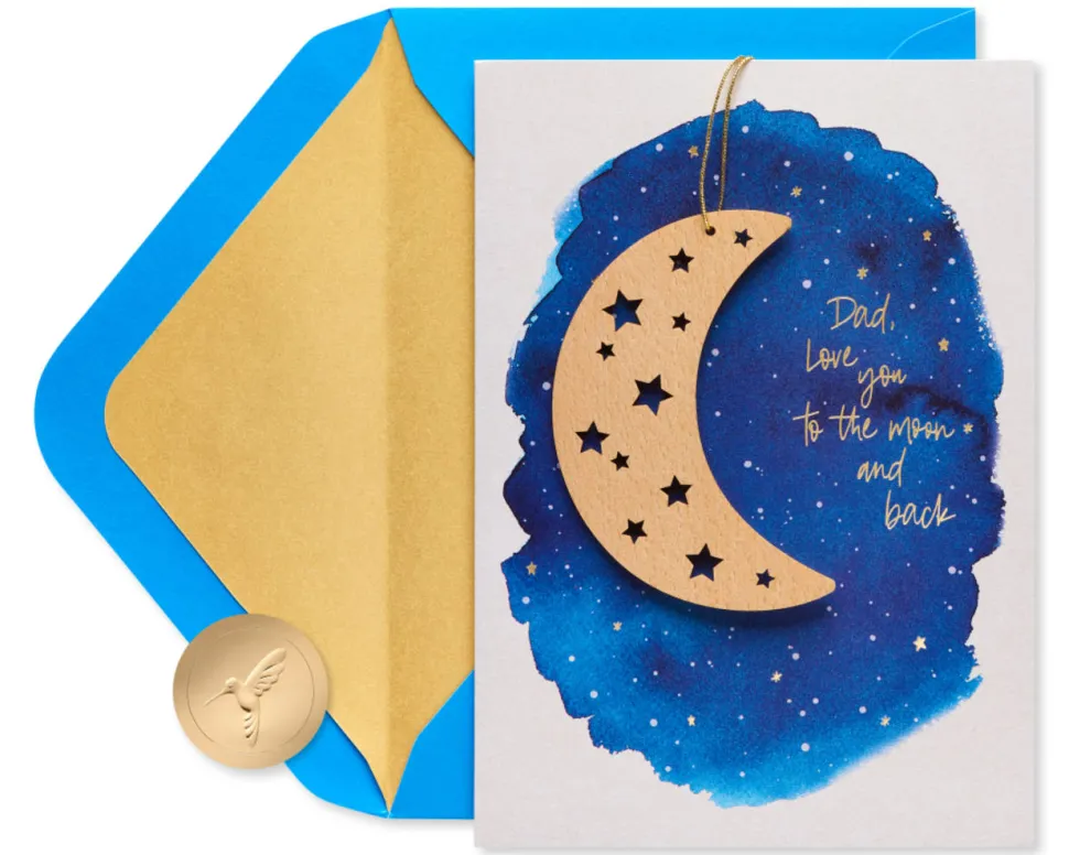 To the Moon and Back Birthday Greeting Card for Dad