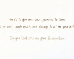 To Your Journey Quote Graduation Greeting Card