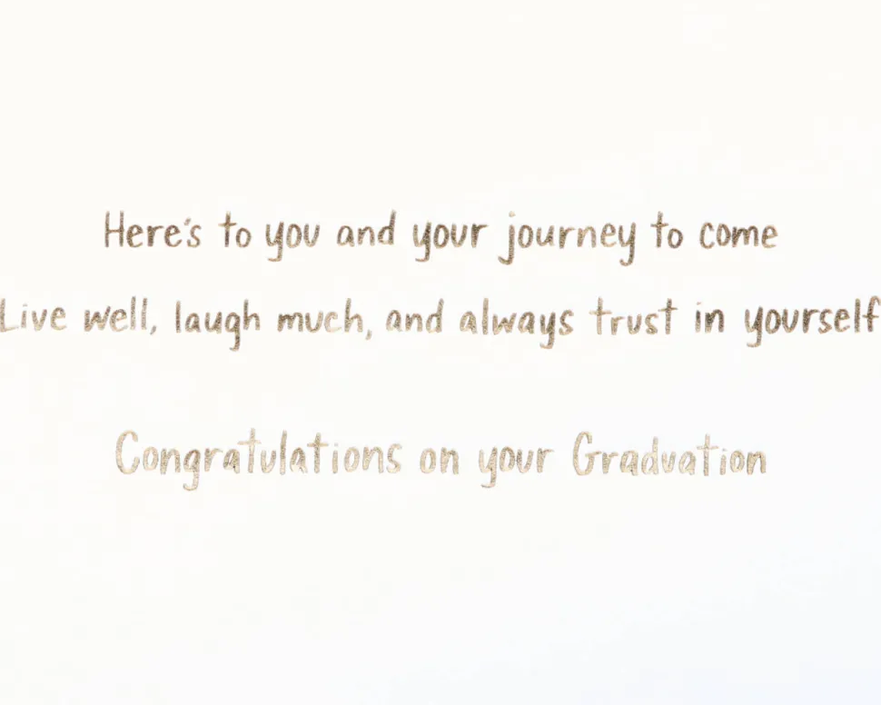 To Your Journey Quote Graduation Greeting Card