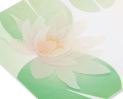 Transparent Lotus Flower Sympathy Greeting Card