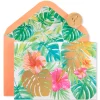Tropical Flowers Boxed Blank Note Cards with Envelopes, 12-Count