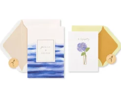 Vase and Peace Sympathy Greeting Card Bundle, 2-Count